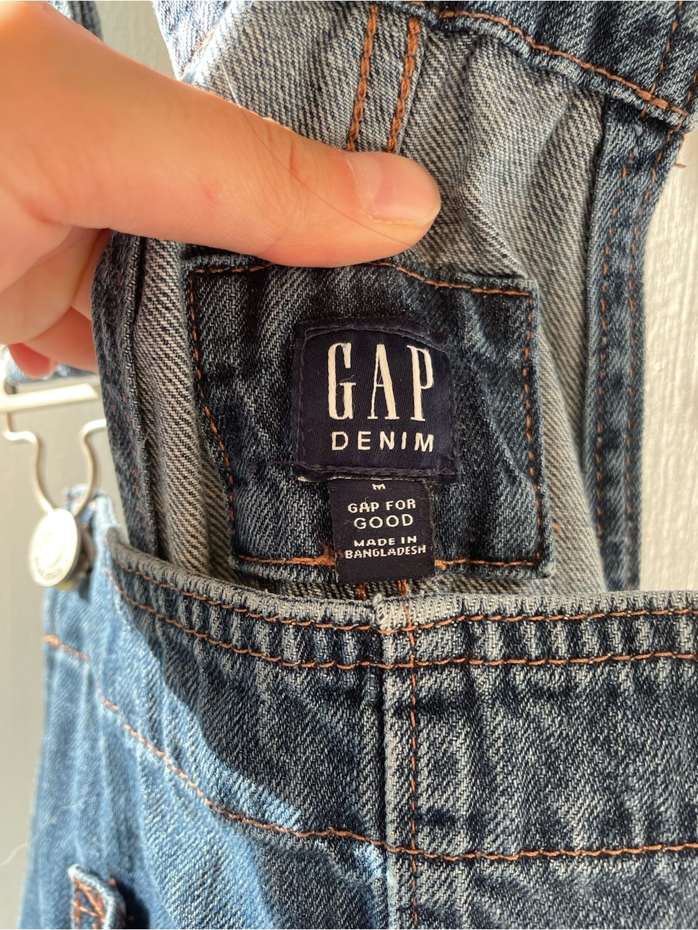 GAP Denim Overalls Medium Utility Carpenter Relaxed Leg | Women’s M - Picture 2 of 4